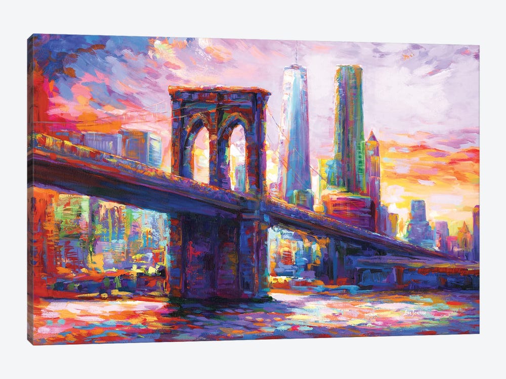 Brooklyn Bridge, New York City II by Leon Devenice 1-piece Canvas Artwork