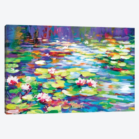 Water Lilies Canvas Print #DVI338} by Leon Devenice Canvas Print