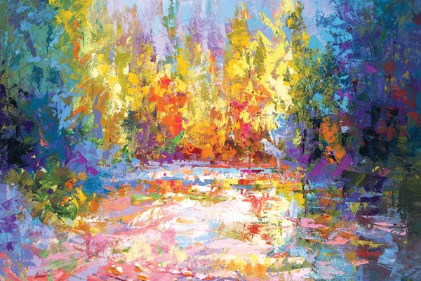 Leon Devenice: Abstract Fall Landscape by Leon Devenice