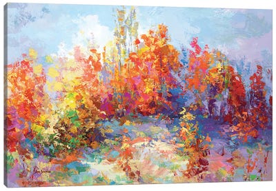 Colorful Autumn Landscape II Canvas Art Print - Leon Devenice