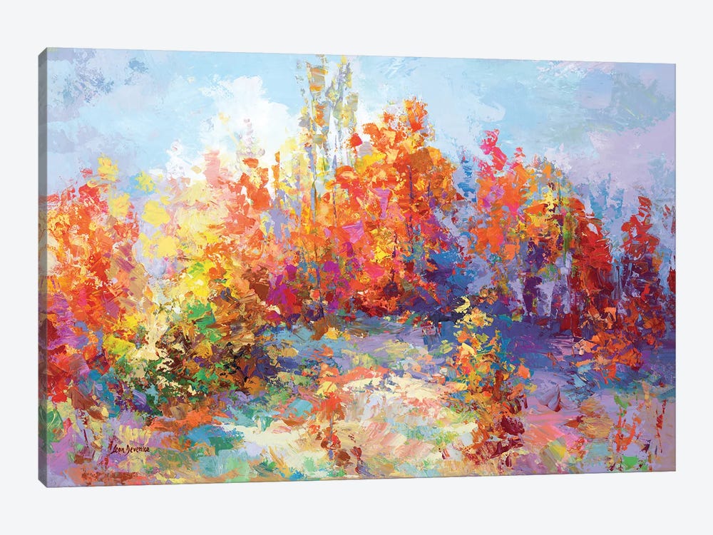 Colorful Autumn Landscape II by Leon Devenice 1-piece Canvas Art Print