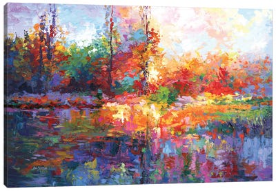 Colorful Autumn Landscape III Canvas Art Print - Leon Devenice