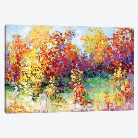 Colorful Autumn Landscape Canvas Print #DVI346} by Leon Devenice Canvas Art Print