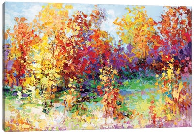 Colorful Autumn Landscape Canvas Art Print - Leon Devenice