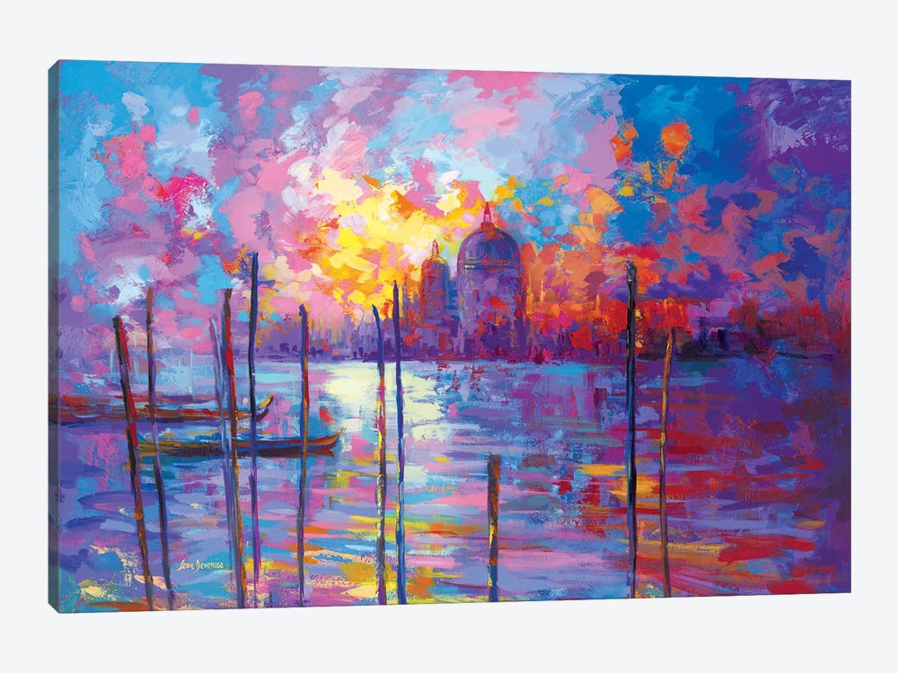 Sunset In Venice, Italy by Leon Devenice 1-piece Canvas Art
