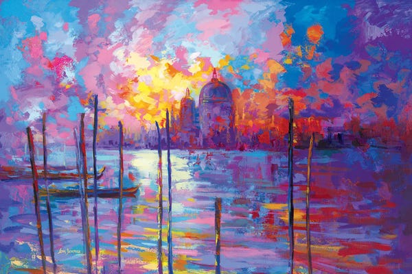 Leon Devenice: Sunset In Venice, Italy by Leon Devenice