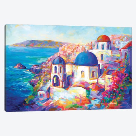 Santorini, Greece Canvas Print #DVI350} by Leon Devenice Canvas Print