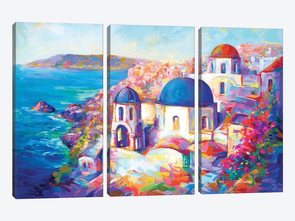 Santorini, Greece by Leon Devenice 3-piece Canvas Artwork