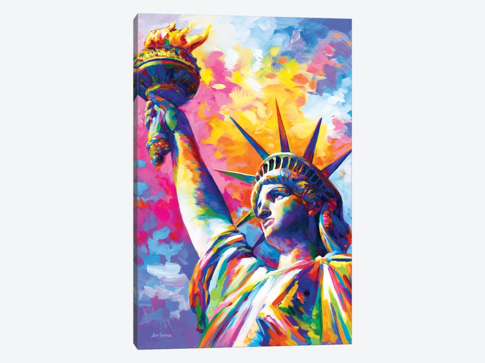 Statue Of Liberty, New York City by Leon Devenice 1-piece Canvas Art Print