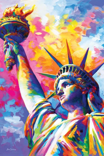 Leon Devenice: Statue Of Liberty, New York City by Leon Devenice