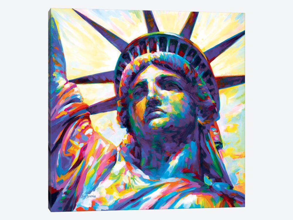 Lady Liberty, Nyc by Leon Devenice 1-piece Canvas Wall Art