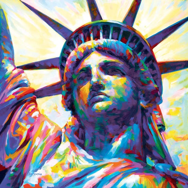 Statue Of Liberty: Lady Liberty, Nyc by Leon Devenice