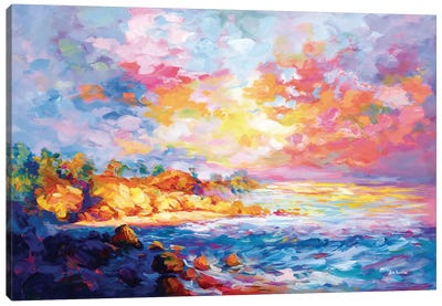 California Coast II Canvas Art Print - Lake & Ocean Sunrise & Sunset Art