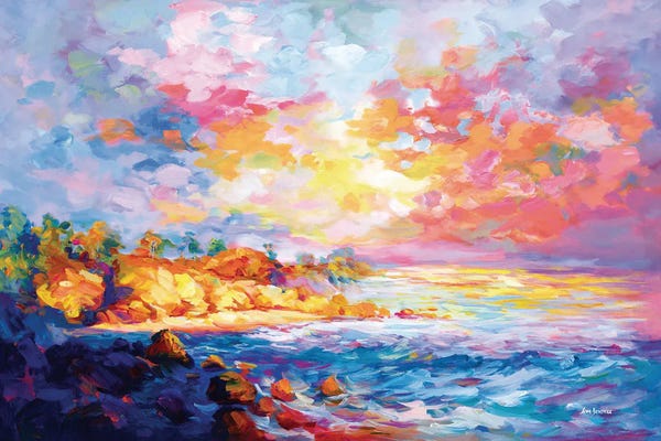 Large Coastal Art - Canvas Prints: California Coast II by Leon Devenice