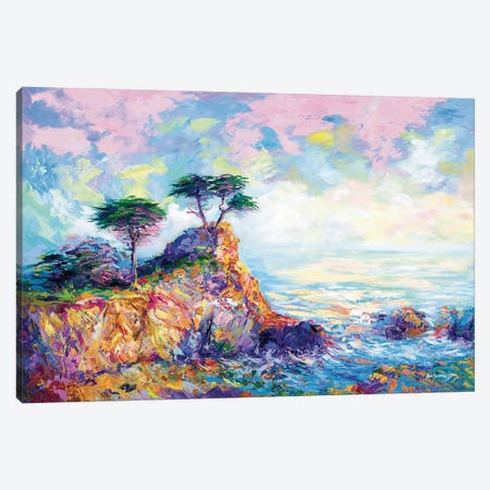 Lone Cypress In Pebble Beach, California II Canvas Print #DVI365} by Leon Devenice Canvas Art Print
