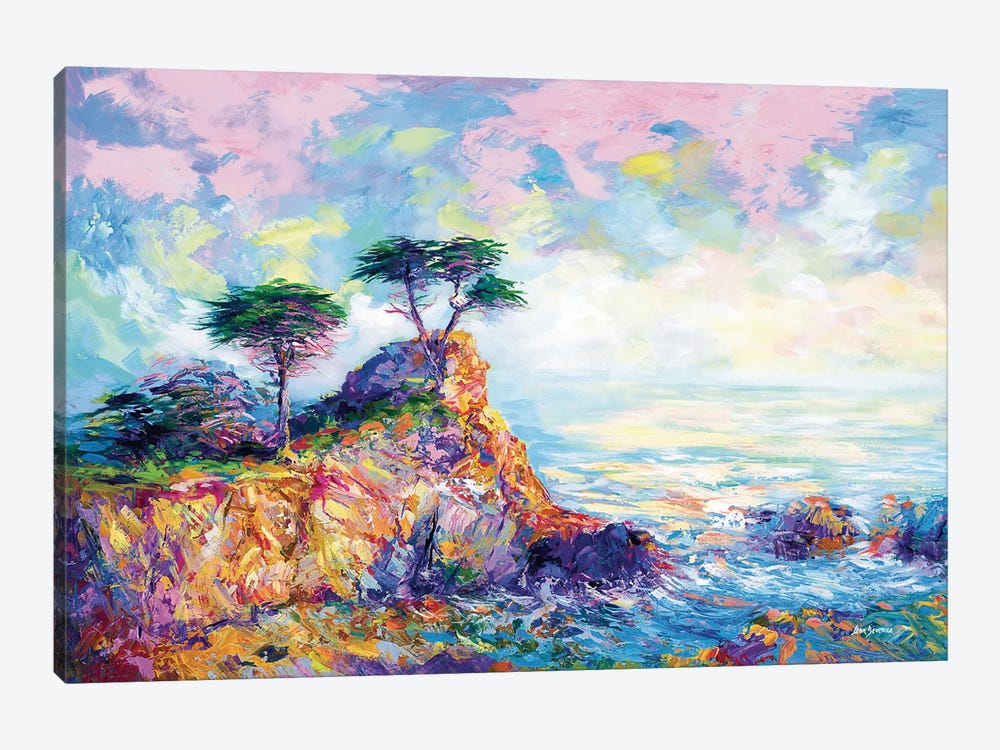 Lone Cypress In Pebble Beach, California II by Leon Devenice 1-piece Canvas Wall Art