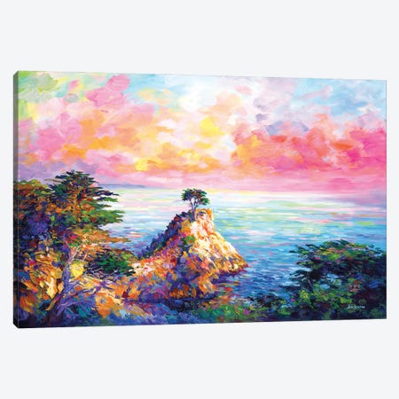 Lone Cypress In Pebble Beach, California Canvas Print #DVI366} by Leon Devenice Canvas Print