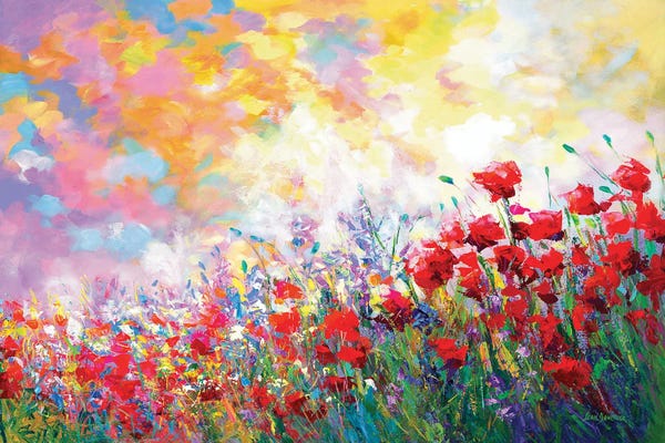 Current Day Impressionism: Spring Wildflowers by Leon Devenice