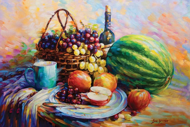 Fruits And Wine by Leon Devenice wall art