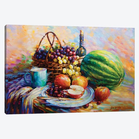 Fruits And Wine Canvas Print #DVI36} by Leon Devenice Art Print