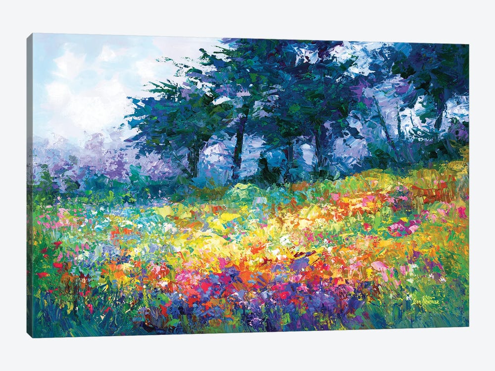 Wildflowers In Bloom by Leon Devenice 1-piece Canvas Artwork