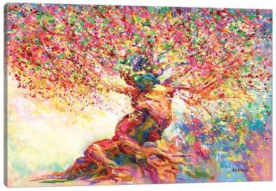 Tree Of Passion Canvas Art Print - Current Day Impressionism Art