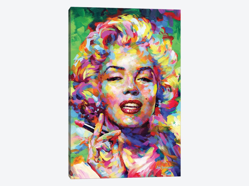 Marilyn Monroe Pop Art by Leon Devenice 1-piece Canvas Art Print
