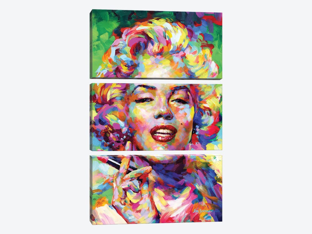 Marilyn Monroe Pop Art by Leon Devenice 3-piece Art Print