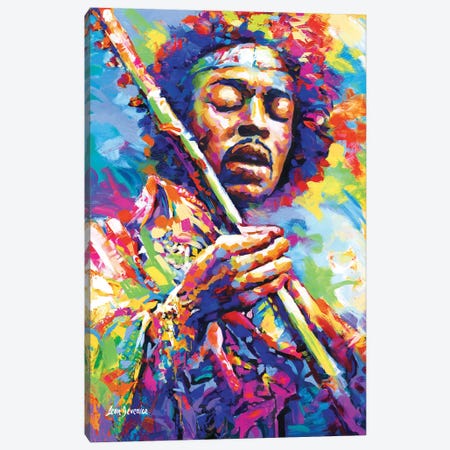 Jimi Hendrix Iii Canvas Print #DVI378} by Leon Devenice Canvas Print