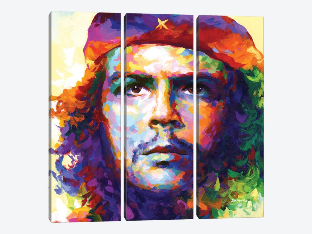 Che Guevara Pop Art by Leon Devenice 3-piece Canvas Art Print