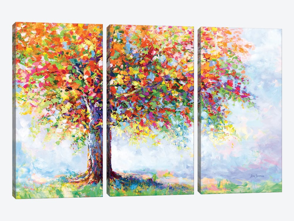 Colorful Tree Of Life by Leon Devenice 3-piece Canvas Artwork