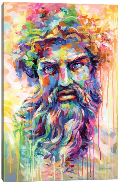 Zeus Canvas Art Print - Leon Devenice