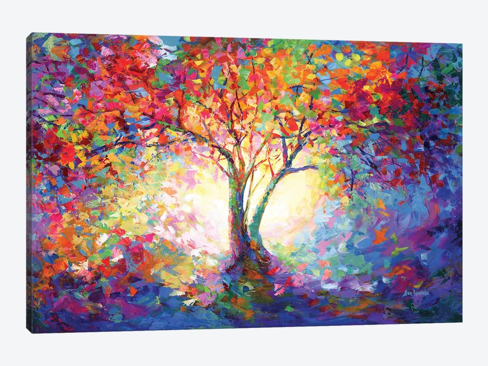 Colorful Tree Of Life III by Leon Devenice 1-piece Canvas Artwork