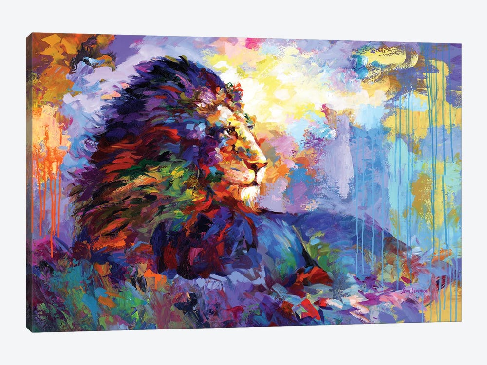 Lion by Leon Devenice 1-piece Canvas Print