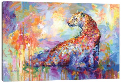 Colorful Leopard Canvas Art Print - Leon Devenice