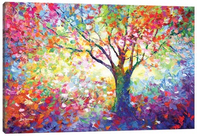 Colorful Tree Of Life II Canvas Art Print - Current Day Impressionism Art