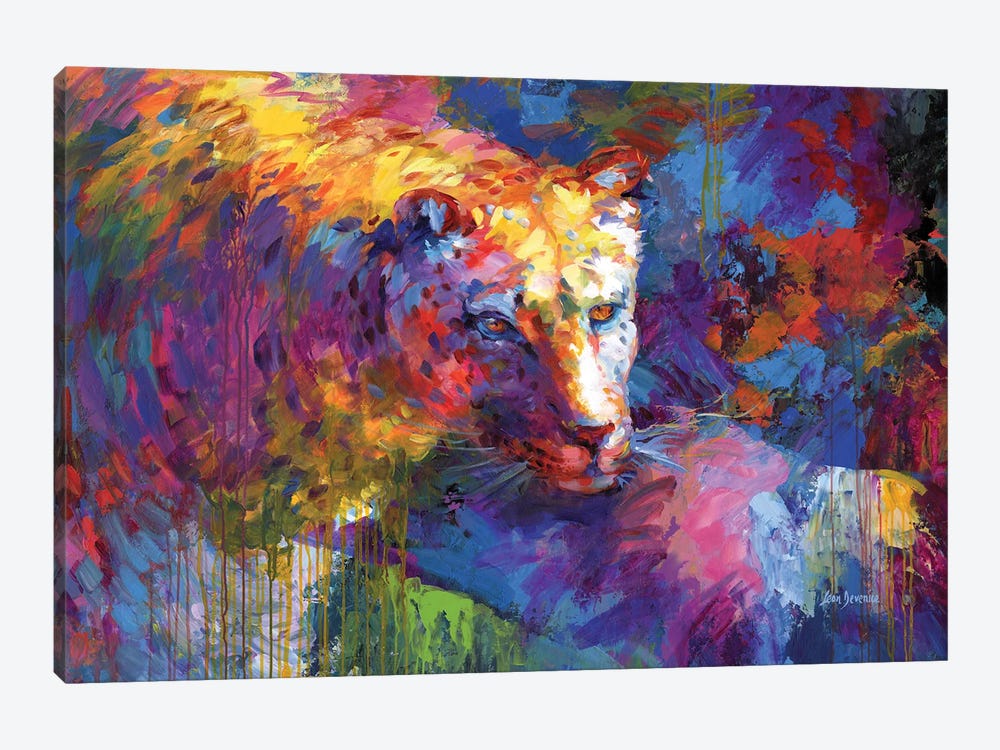 Colorful Leopard II by Leon Devenice 1-piece Canvas Art