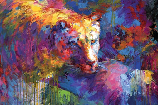 Leopards: Colorful Leopard II by Leon Devenice