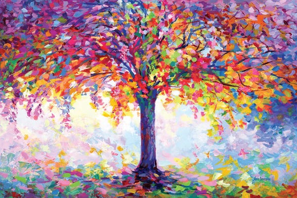 Big Prints & Large Wall Art - Canvas Prints: Tree of Happiness by Leon Devenice