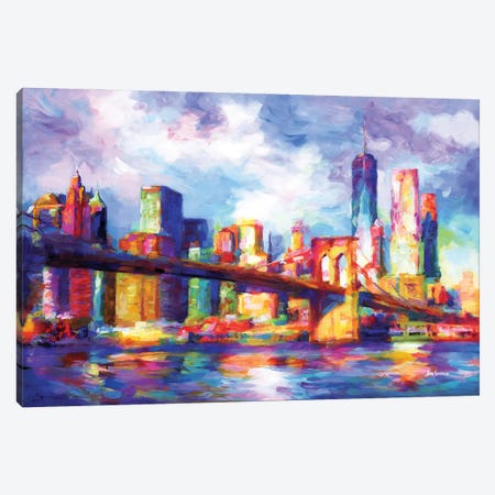 New York City Canvas Print #DVI398} by Leon Devenice Art Print