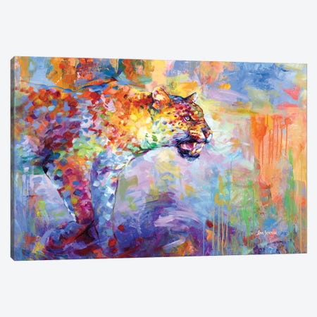 Colorful Leopard III Canvas Print #DVI401} by Leon Devenice Canvas Print