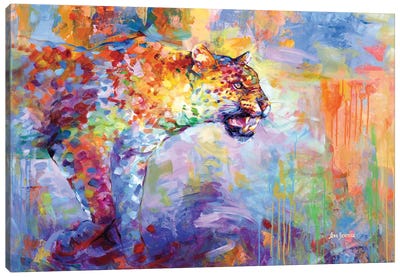 Colorful Leopard III Canvas Art Print - Leon Devenice