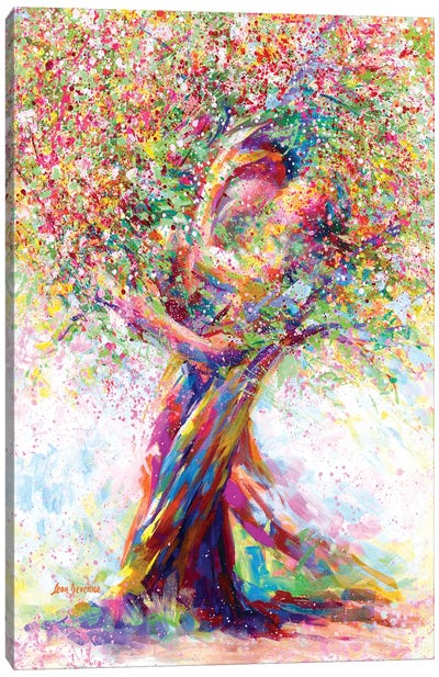 Tree Of Love Canvas Art Print - 3-Piece Tree Art