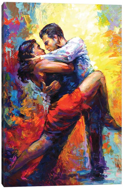 Tango Fire Canvas Art Print - Dance Art