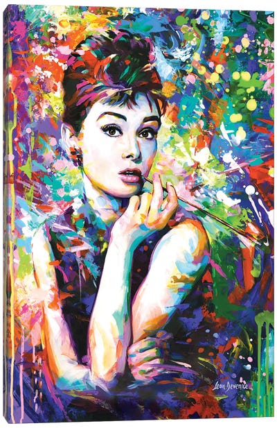 Audrey Hepburn Canvas Art Print - Actor & Actress Art