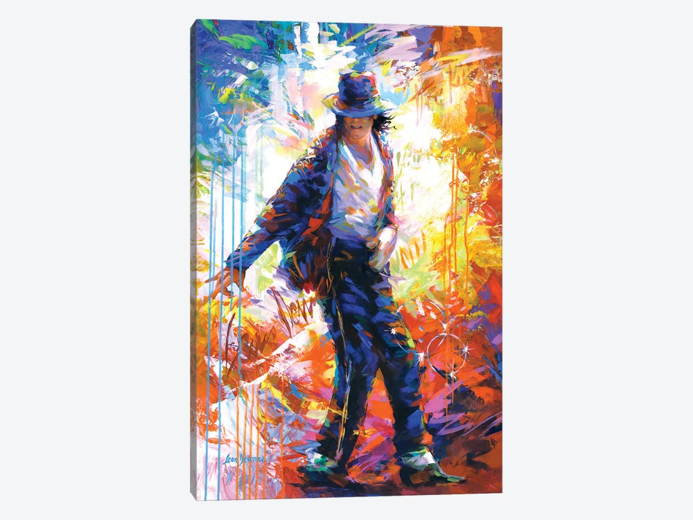 Michael Jackson III by Leon Devenice 1-piece Canvas Print
