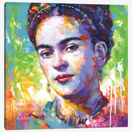 Frida Kahlo II Canvas Print #DVI418} by Leon Devenice Canvas Art