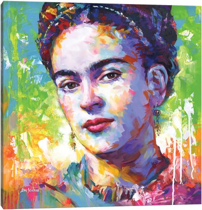 Frida Kahlo II Canvas Art Print - Leon Devenice