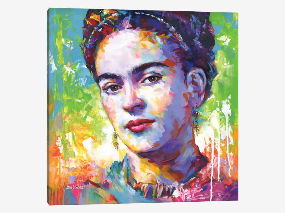 Frida Kahlo II by Leon Devenice 1-piece Canvas Print