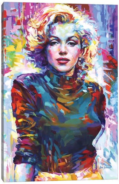 Marilyn Monroe VI Canvas Art Print - Leon Devenice